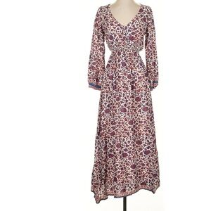 Natalie Martin April Dress 100% Rayon Long Sleeve Empire Waist Lightweight
